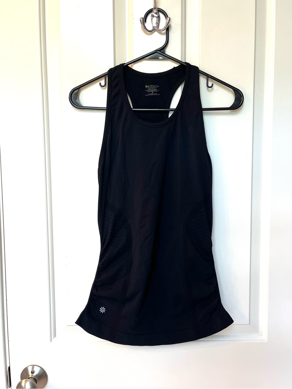 Athleta black ruched Seamless Racerback Tank Women’s S
